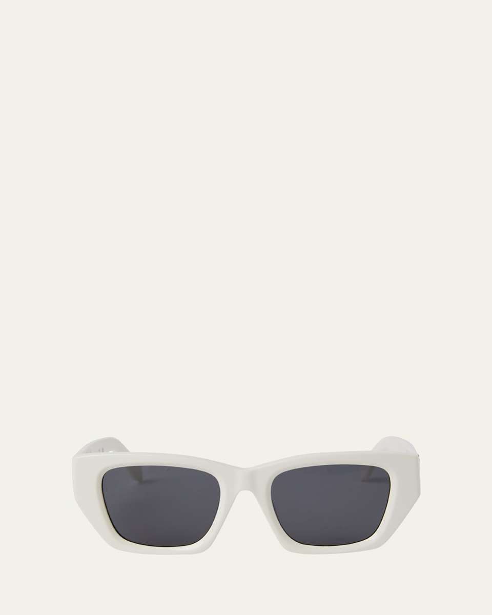 Hinkley White Acetate Cat-Eye Sunglasses